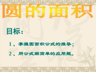 圆的面积PPT课件