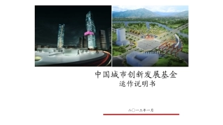 中国城市创新发展基金运作说明书