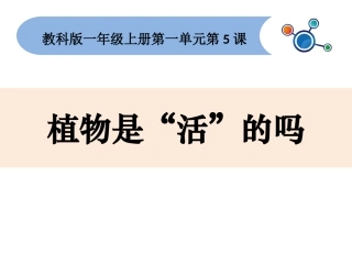 科学一年级上1.5植物是“活”的吗
