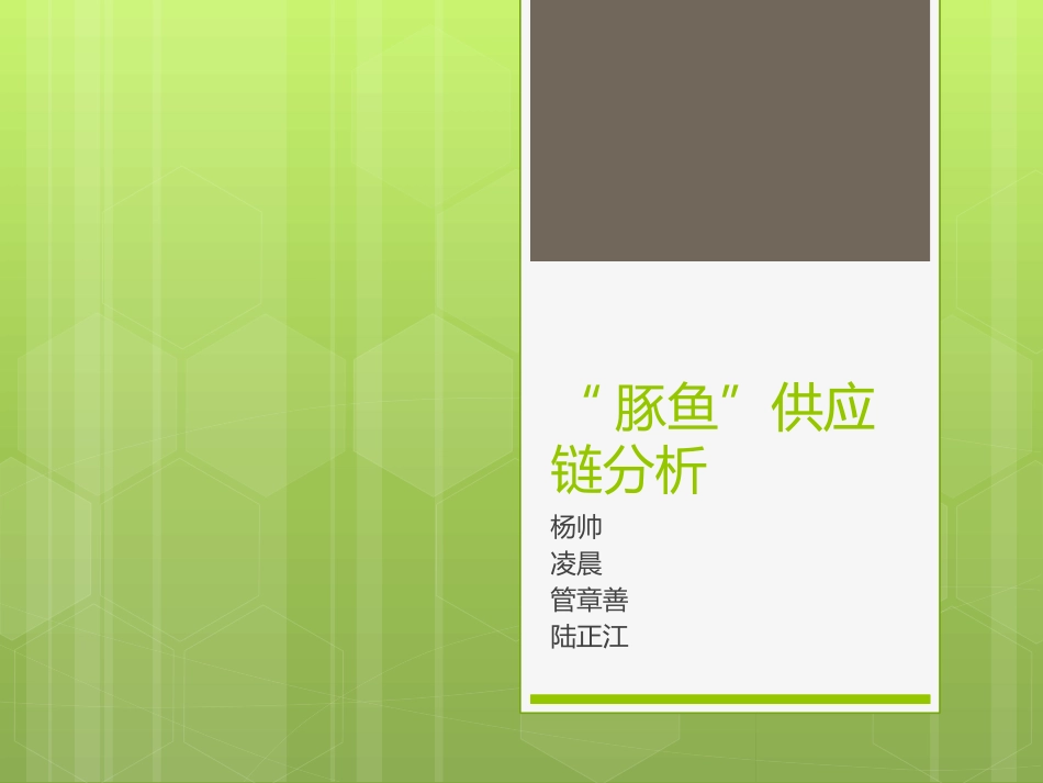 豚鱼供应链分析_第1页