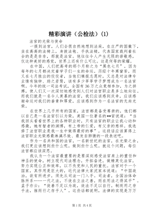 精彩演讲（公检法）(1)