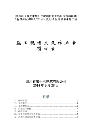 交叉作业专项方案