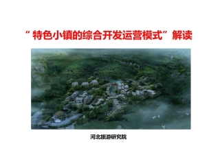 特色小镇的综合运营开发模式解读