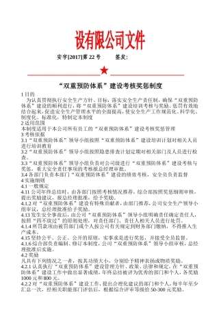 双体系考核奖惩制度