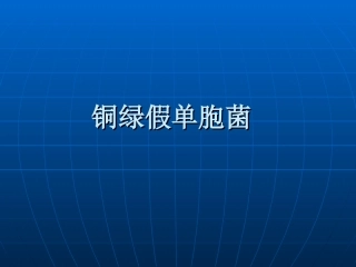 铜绿假单胞菌