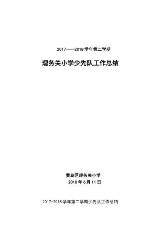 少先队工作总结