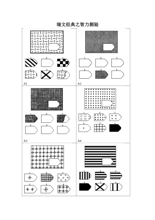 瑞文智力测验及答案