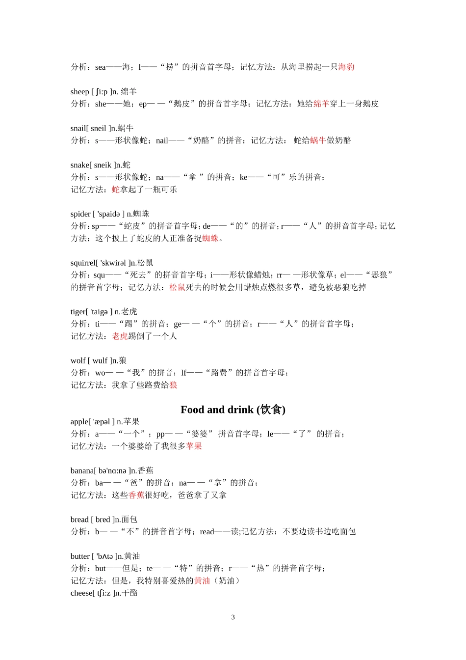 小学英语单词趣味记忆法_第3页