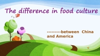 中美饮食文化差异   英语ppt
