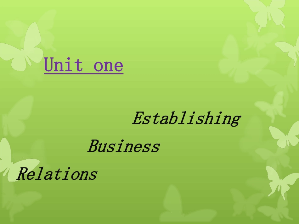 外贸英语函电(1)_第1页