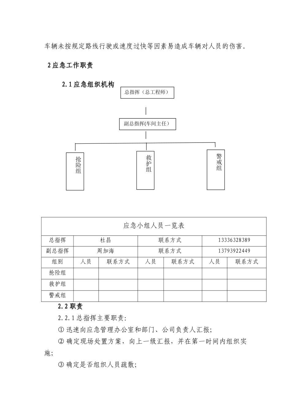 六、车辆伤害事故现场处置方案_第2页