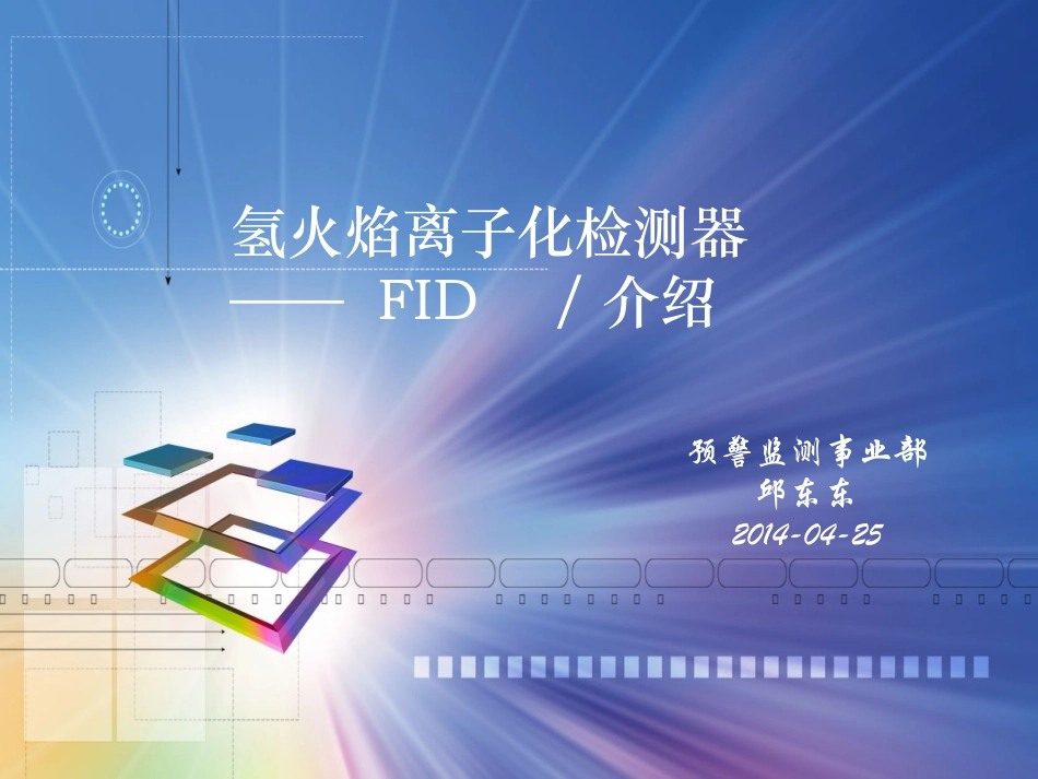 气相色谱检测器FID-培训讲解_第1页