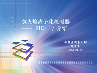 气相色谱检测器FID-培训讲解