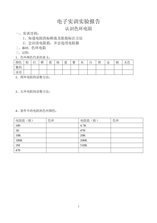 电子实训实验报告