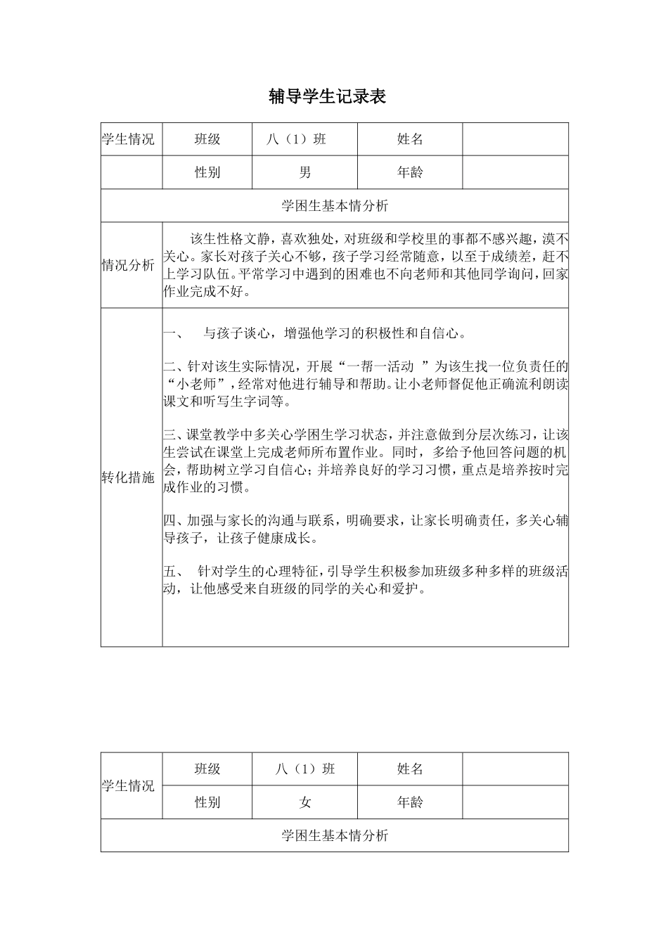 教师辅导学生记录表_第1页