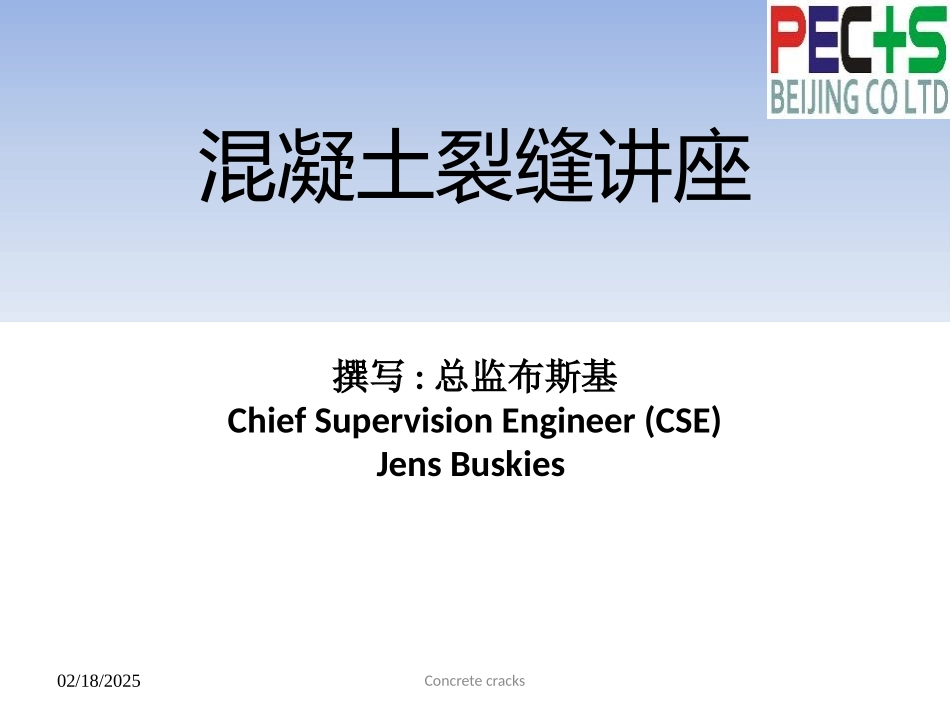 混凝土裂缝处理讲座PPT_第1页