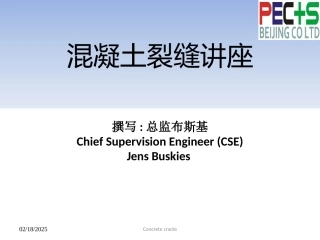 混凝土裂缝处理讲座PPT