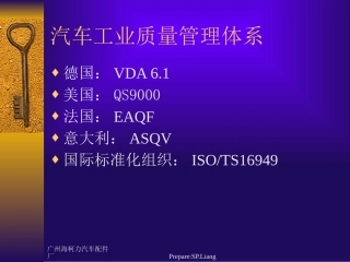 汽车工业质量管理体系