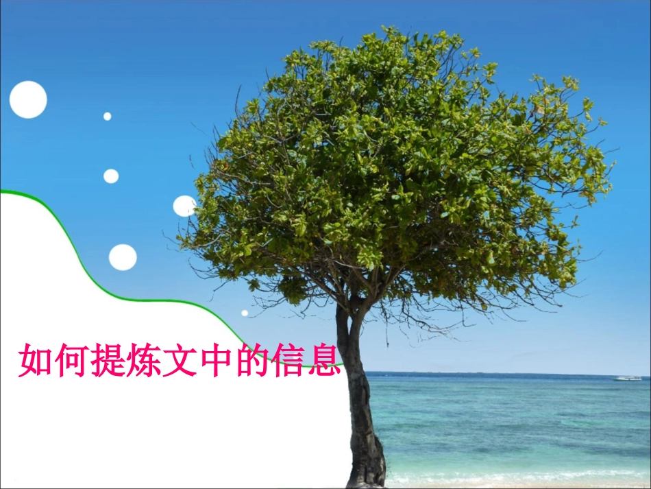 如何提炼文中的信息_第1页