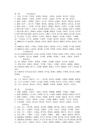 幼儿园礼仪行为规范