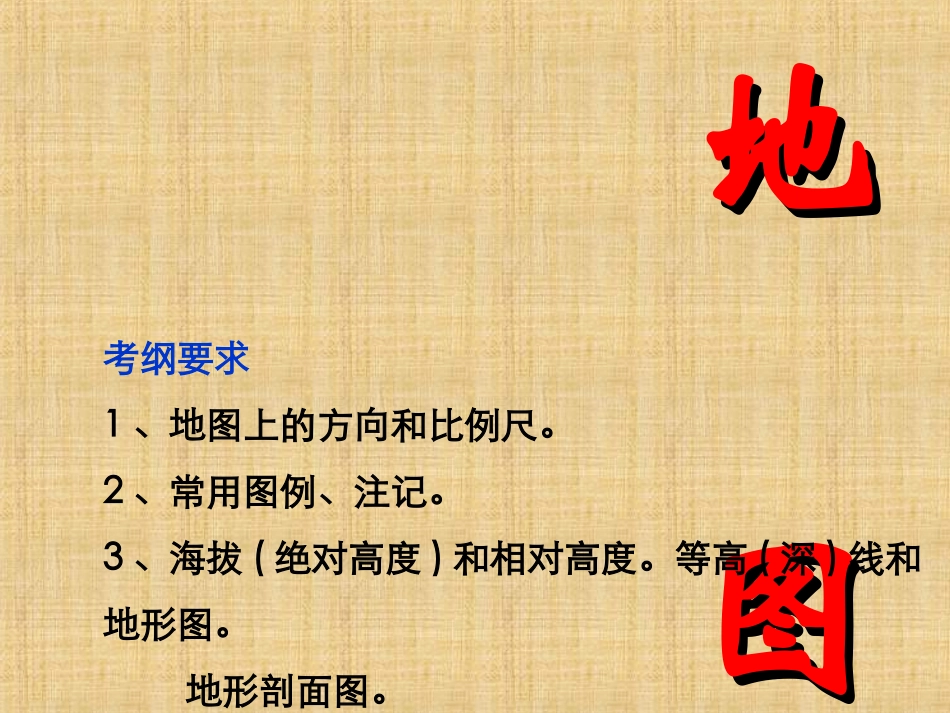 高考专题复习——地图_第1页