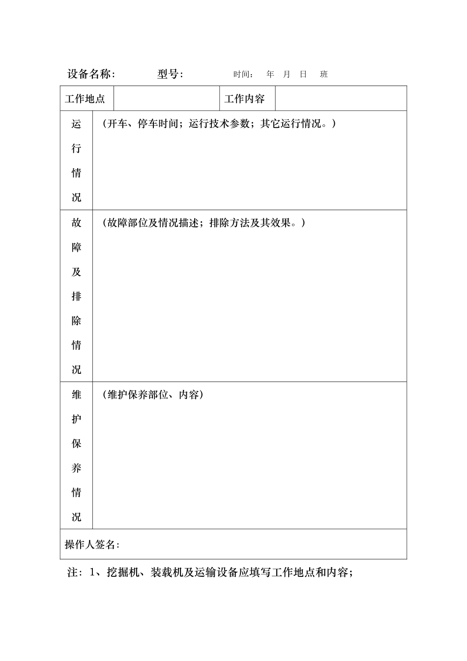 设备运行及维护保养记录_第2页