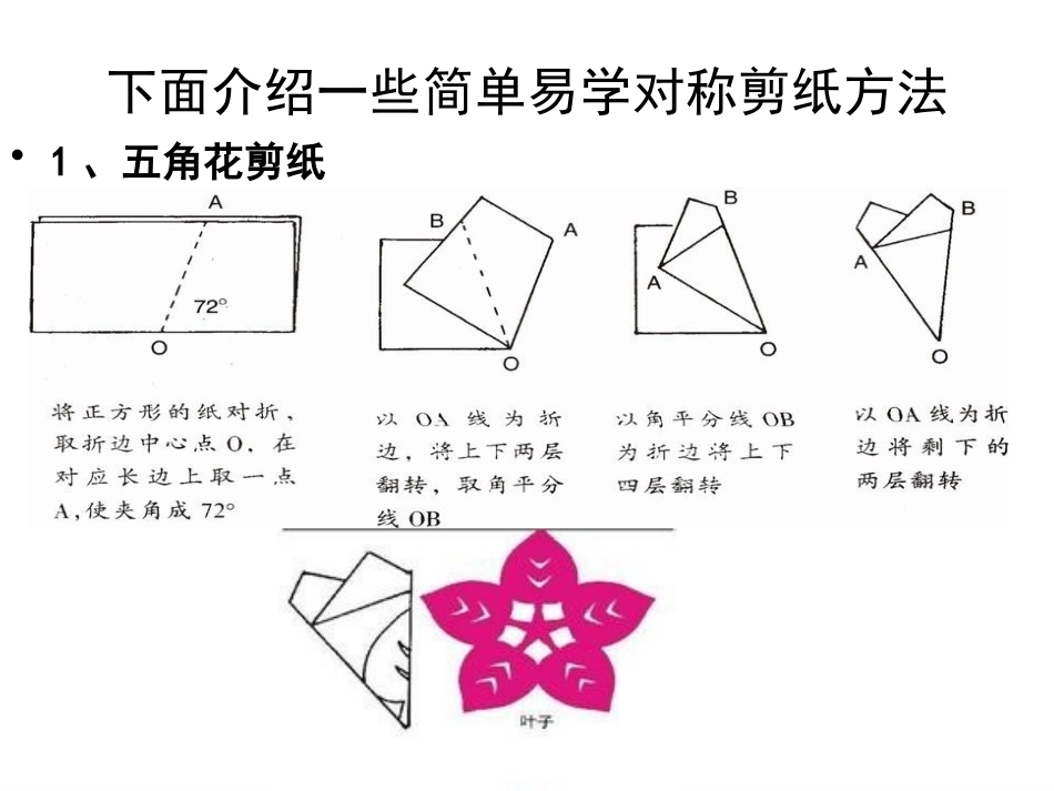 剪纸技法(五角、六角、团花)_第1页