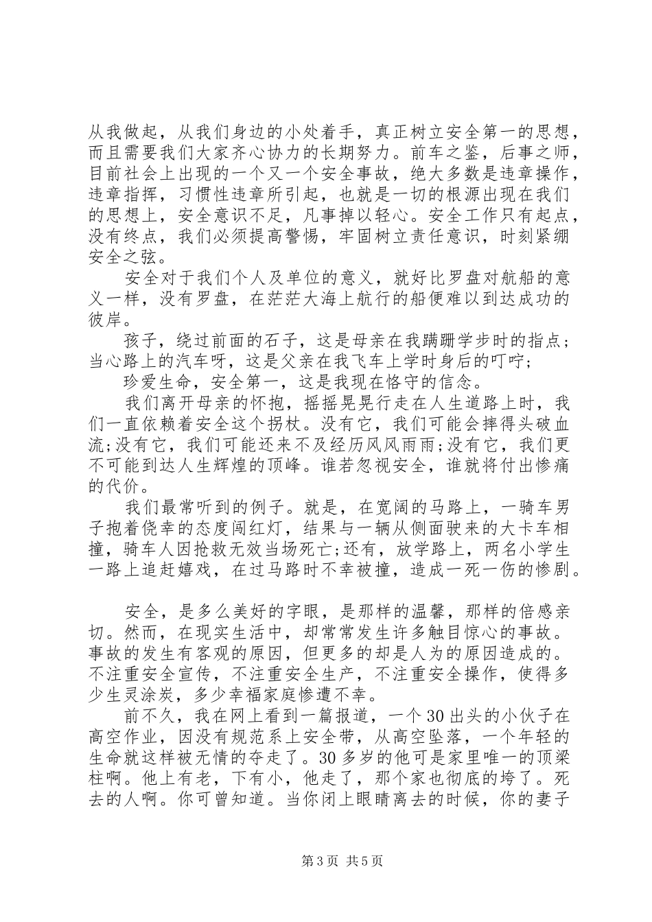 安全方面的演讲稿_第3页
