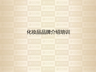 化妆品品牌基础知识介绍