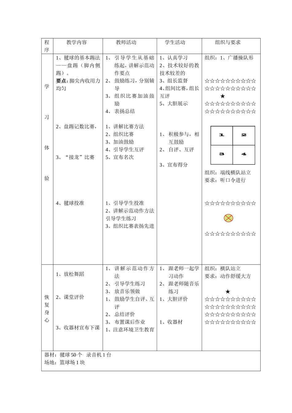 毽球教学设计_第2页