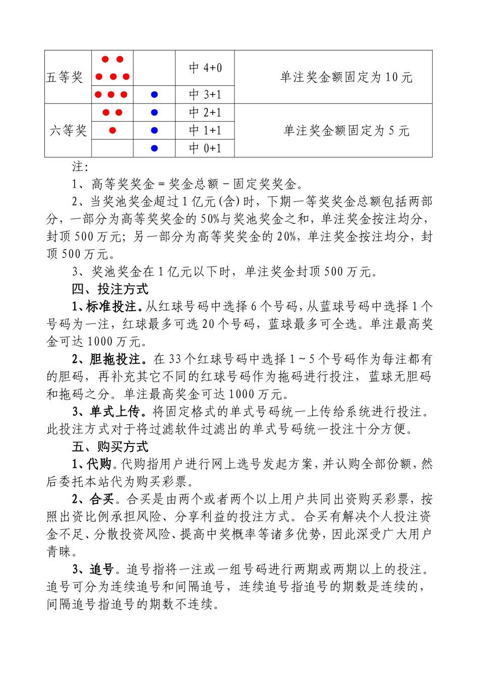 双色球和大乐透玩法规则_第2页