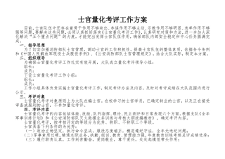 士官量化考评工作方案