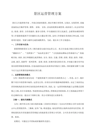 风景区运营管理方案6.1