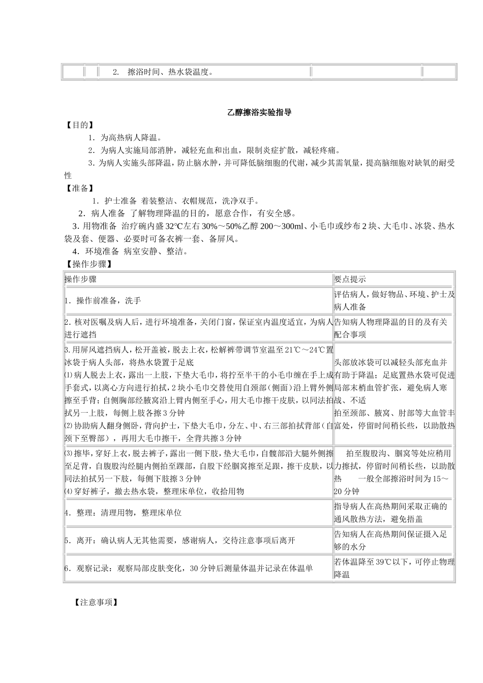 乙醇擦浴操作评分标准_第2页