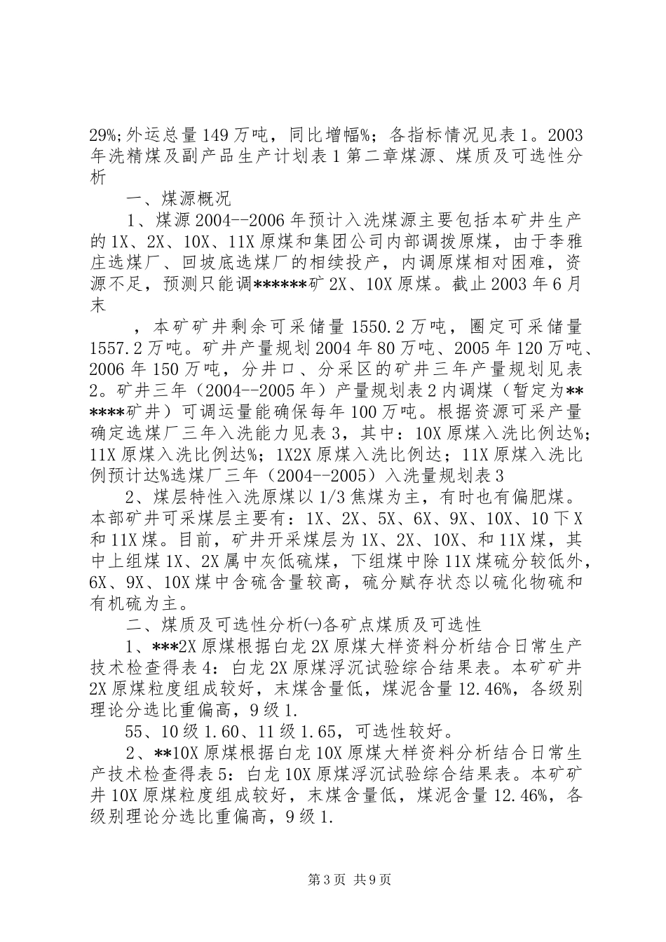 XX年选煤厂工作规划[精选五篇] _第3页