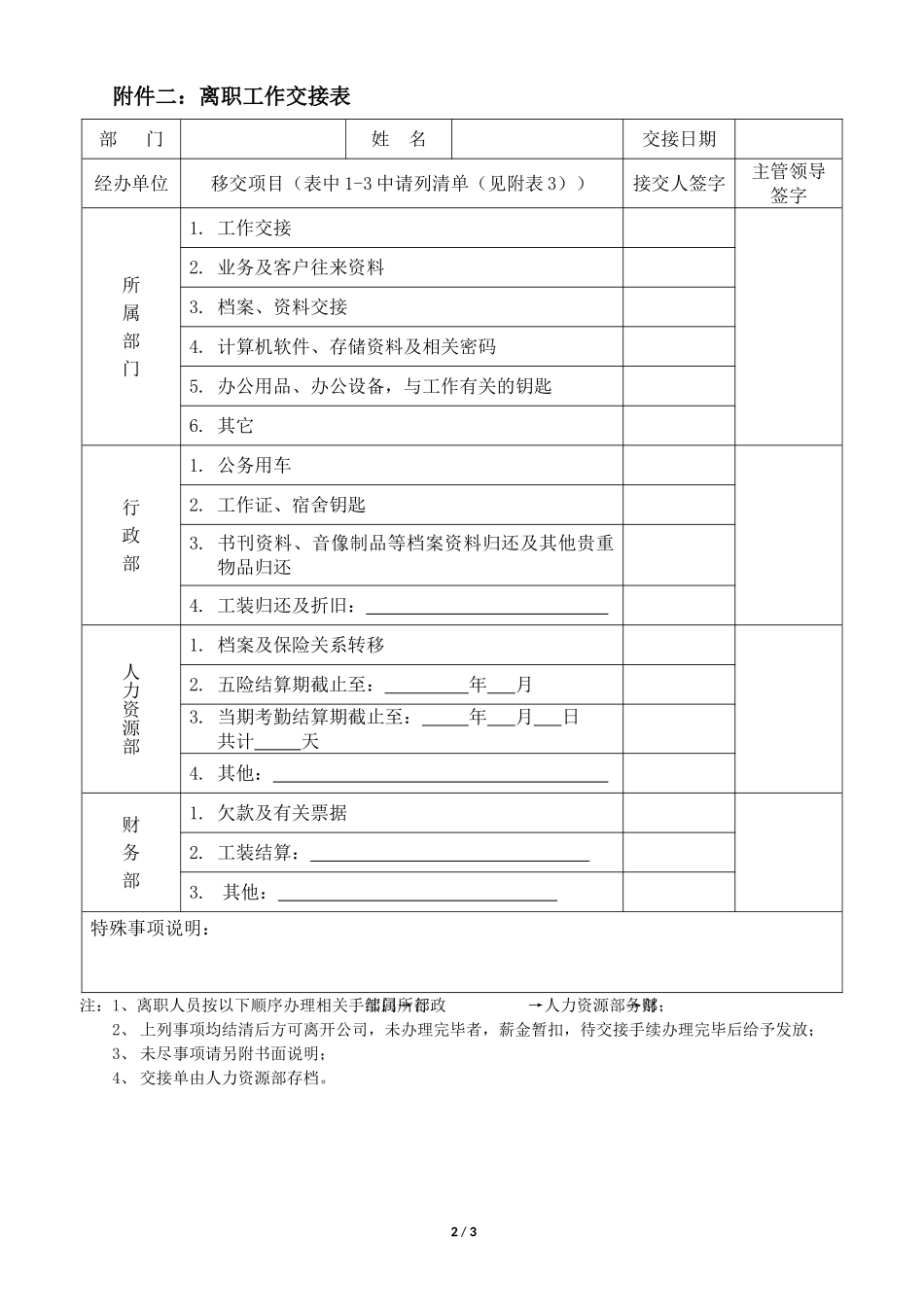 员工离职申请表_第2页