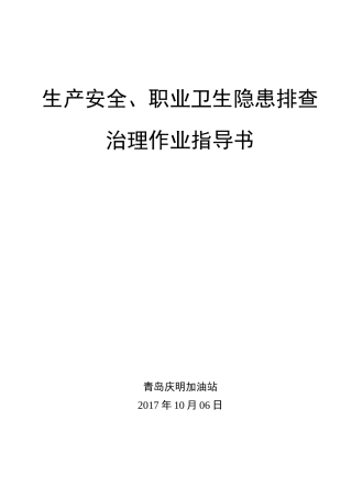 双体系隐患排查治理作业指导书