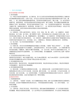 金融专硕431-金融学重点知识点