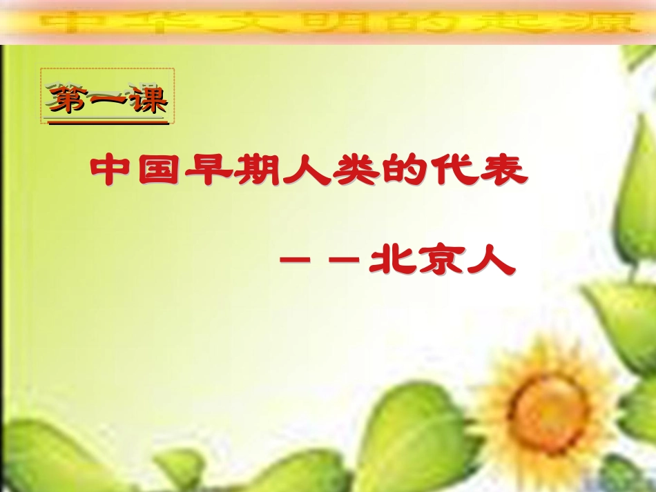 中国早期的人类代表--北京人_第1页