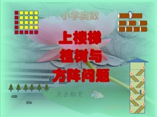 小学奥数上楼梯植树与方阵