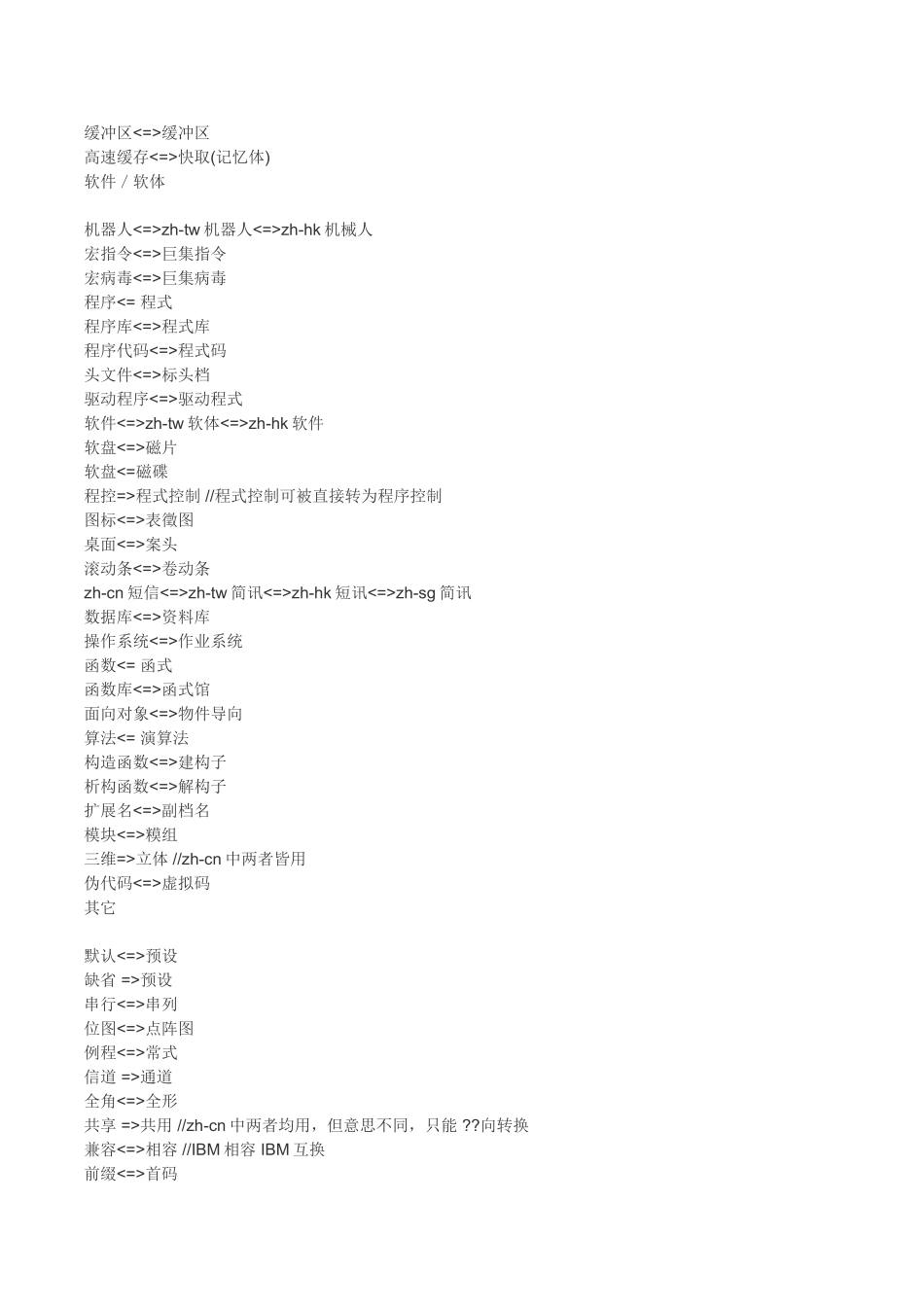 简繁体计算机术语对照表_第2页