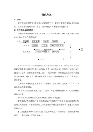 污水处理厂总调试方案