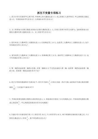 抓住不变量专项练习