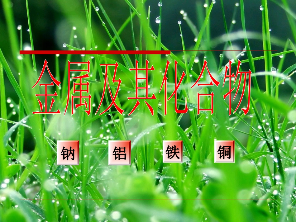 高三一轮复习：《金属及其化合物》课件_第3页