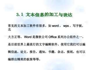 文本信息的加工与表达