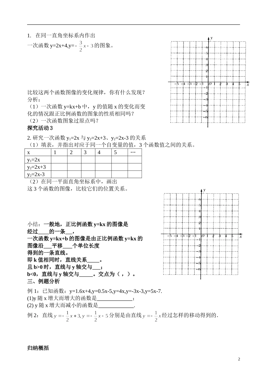 蒋一次函数图像学案_第2页