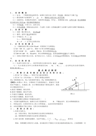 高考专题：功和功率复习