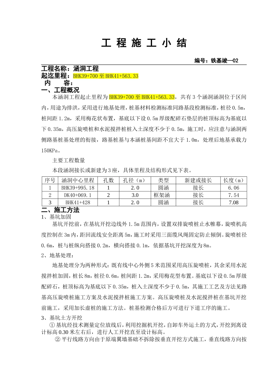 涵洞工程小结_第1页