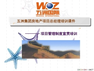 房地产项目总经理培训讲义：项目管理.PPT