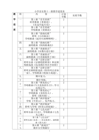 人民音乐出版社六年级上册音乐教案